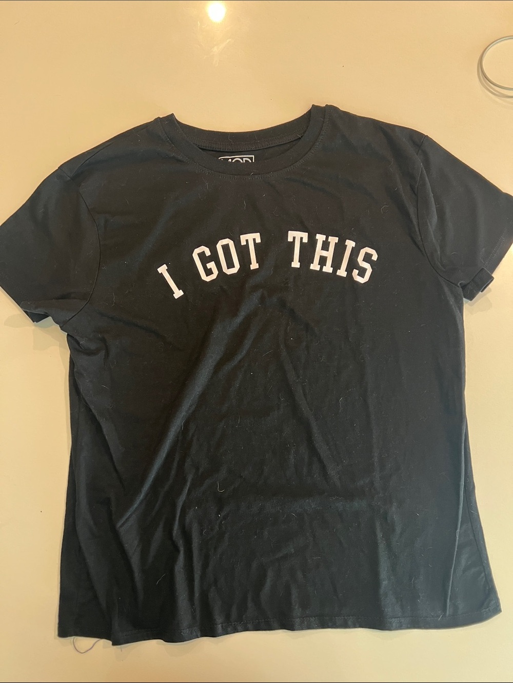 Modern Lux Black Tee with White Inside-Back Logo